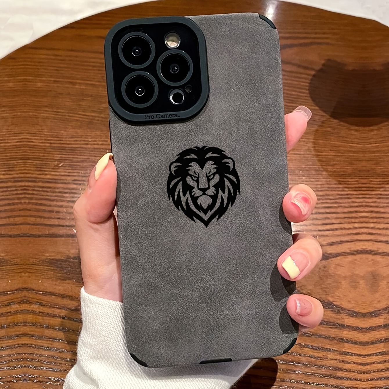 TEMU Dirty Resistant Lion Phone Case With Black Background For Iphone 14/14plus/14pro/14promax,for Iphone 13/13pro/13promax,for Iphone