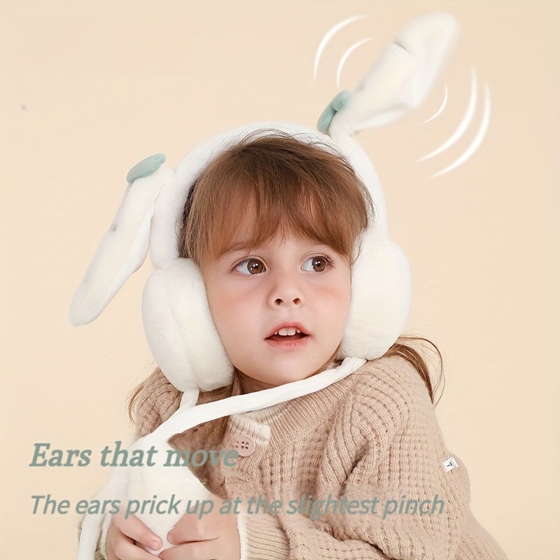 RV Orejeras de invierno para niños, cálidas orejeras de felpa a prueba de  viento, lindas orejeras para niños y niñas que pueden mover las orejas y  calentarlas (blanco) Rojo Verde