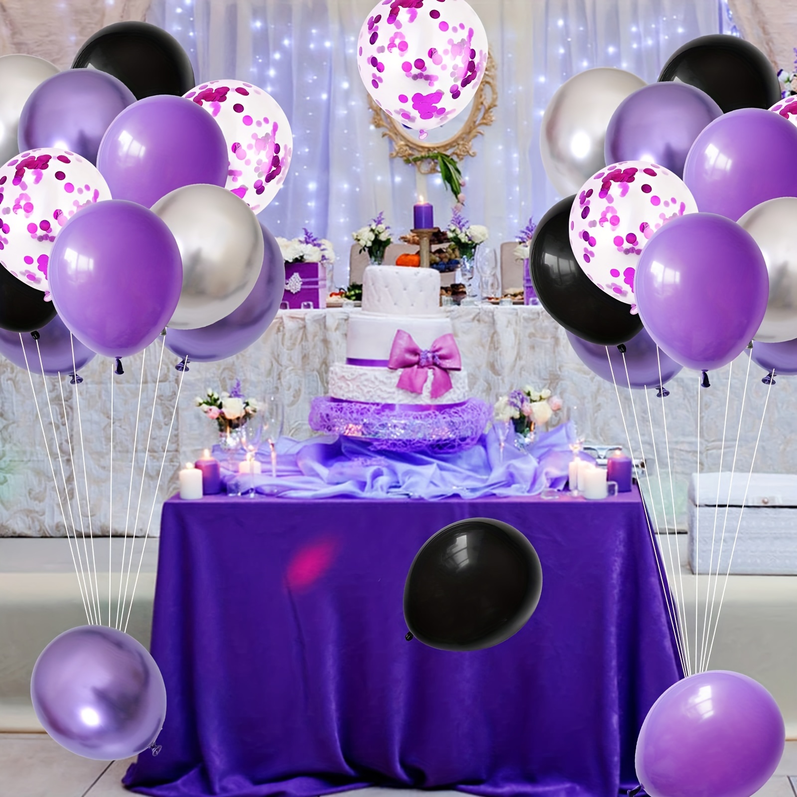 purple and black party theme