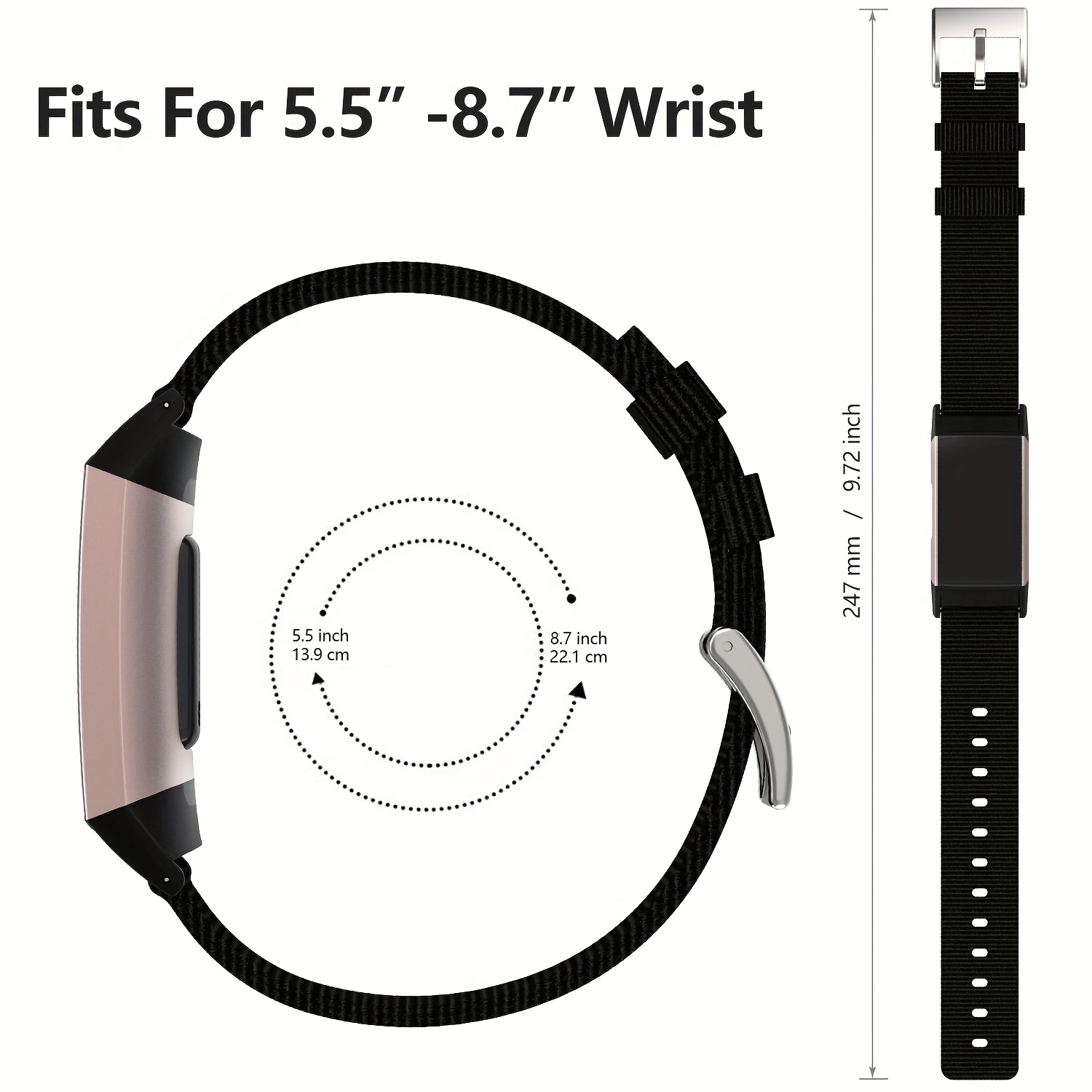 Woven Nylon Band for Fitbit Charge 4 & Charge 3