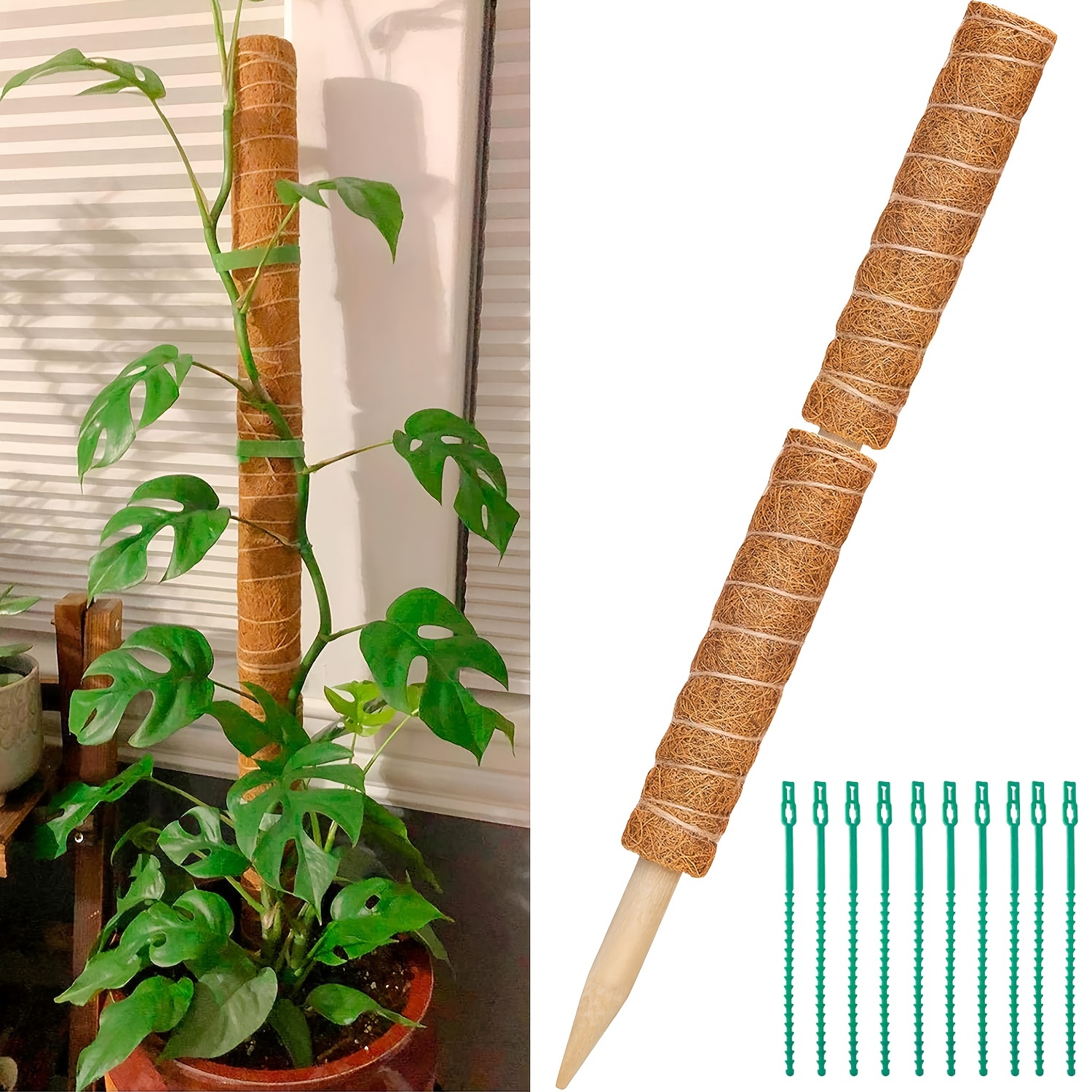 1pc Moss Rod Monster Plant Support-Training Indoor Climbers To Grow Up The  Totem Pole-Potting House Pergola Extension 15.94inch*1.97inch*4.72inch