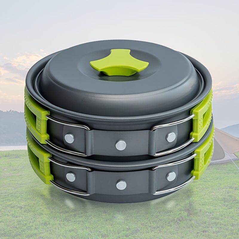 Camping Cooking Set: Portable Tableware Pot With Storage Bag - Temu