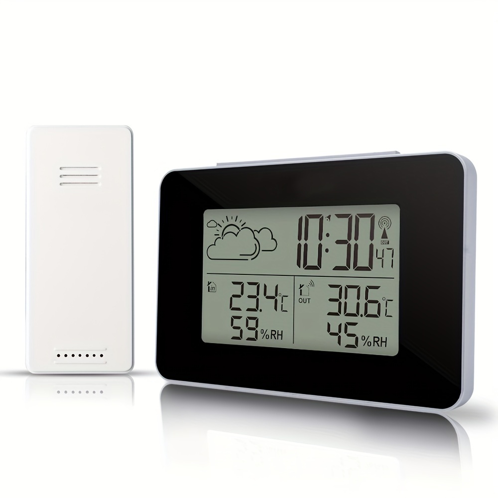Réveil de Projection numérique, Station météo avec thermomètre, humidité,  hygromètre, réveil de chevet, projecteur