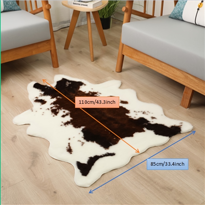 American Style Cowhide Carpet Cow Print Rug for Bedroom Living