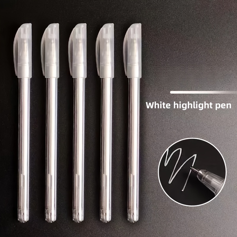 White Gel Pen Fine Tip Sketching Highlight Marker Pen For - Temu