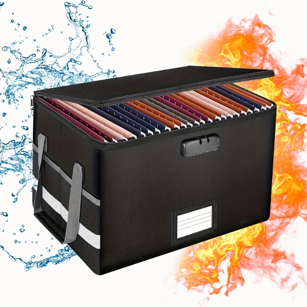 Fireproof Storage Box With Lock, Storage Organizer Anti-static Box