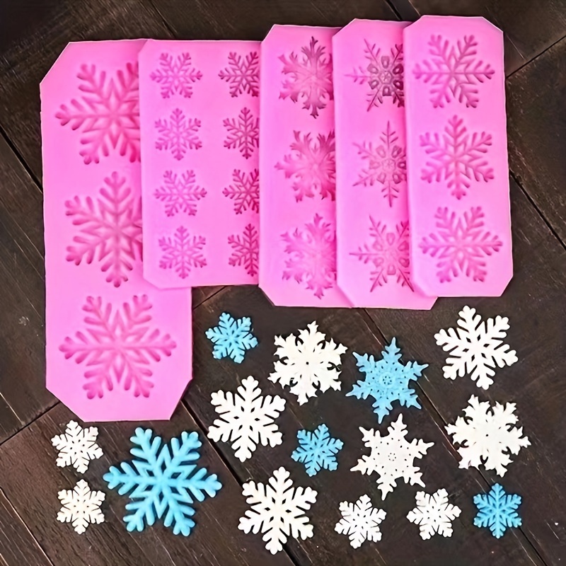 

1pc Christmas Silicone Fondant Mold, Christmas Snowflake Shaped, Ice Cake Chocolate Biscuit Mold, Kitchen Handmade Candy Jelly Pudding Mold, Christmas Accessories, Baking Tools