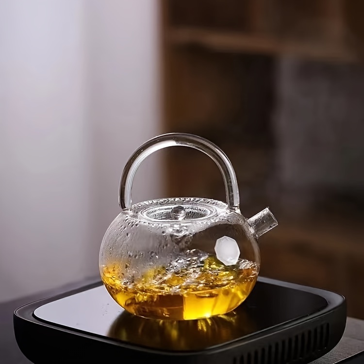 Kitchen Glass Teapot with Infuser - Glass Tea Kettle for Stove Top