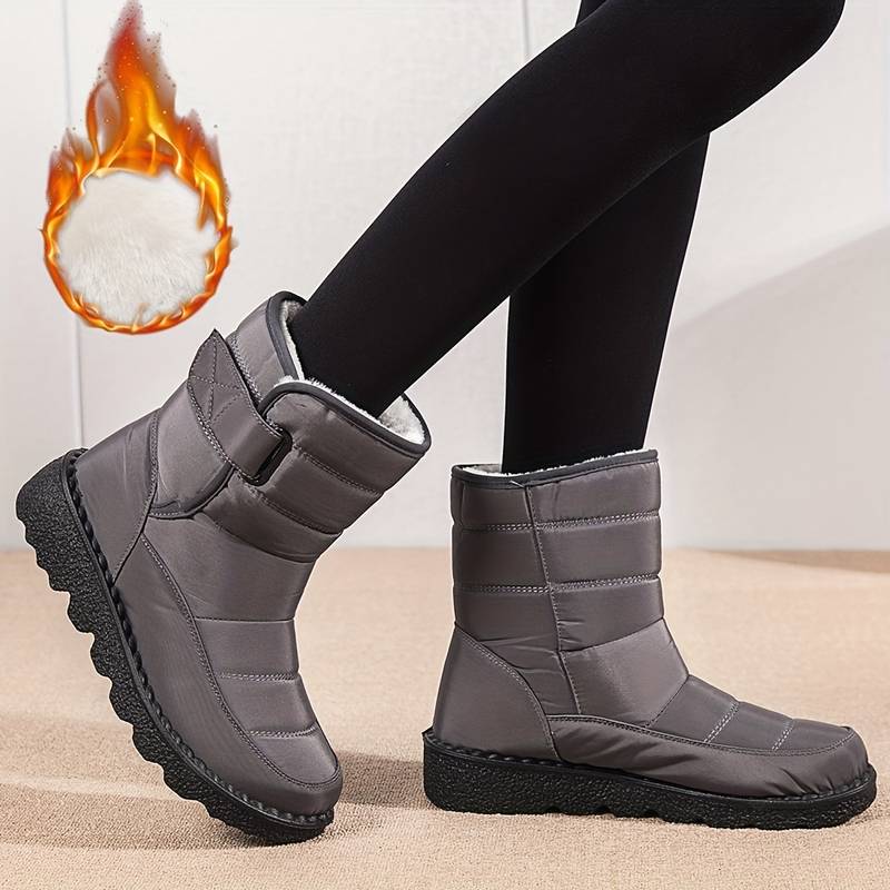 womens leisure waterproof warm snow boots versatile non slip high top boots shoes 2