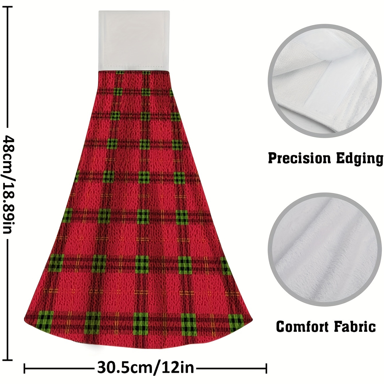 Christmas Plaid Pattern Fingertip Towels, Hanging Towel For Wiping Hands, Highly  Absorbent & Quick Drying Dish Towels, Seasonal Winter Holiday Decoration  Towels Set, Bathroom Supplies, Christmas Decor, Hanging Tie Towel For  Kitchen