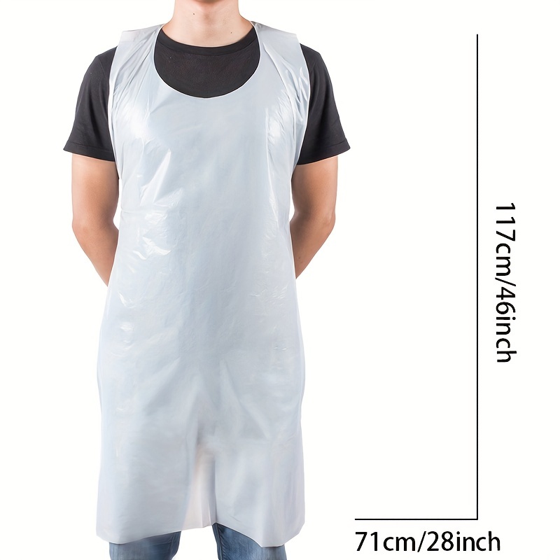 Clear Waterproof Disposable Aprons For Cooking, Serving, Painting