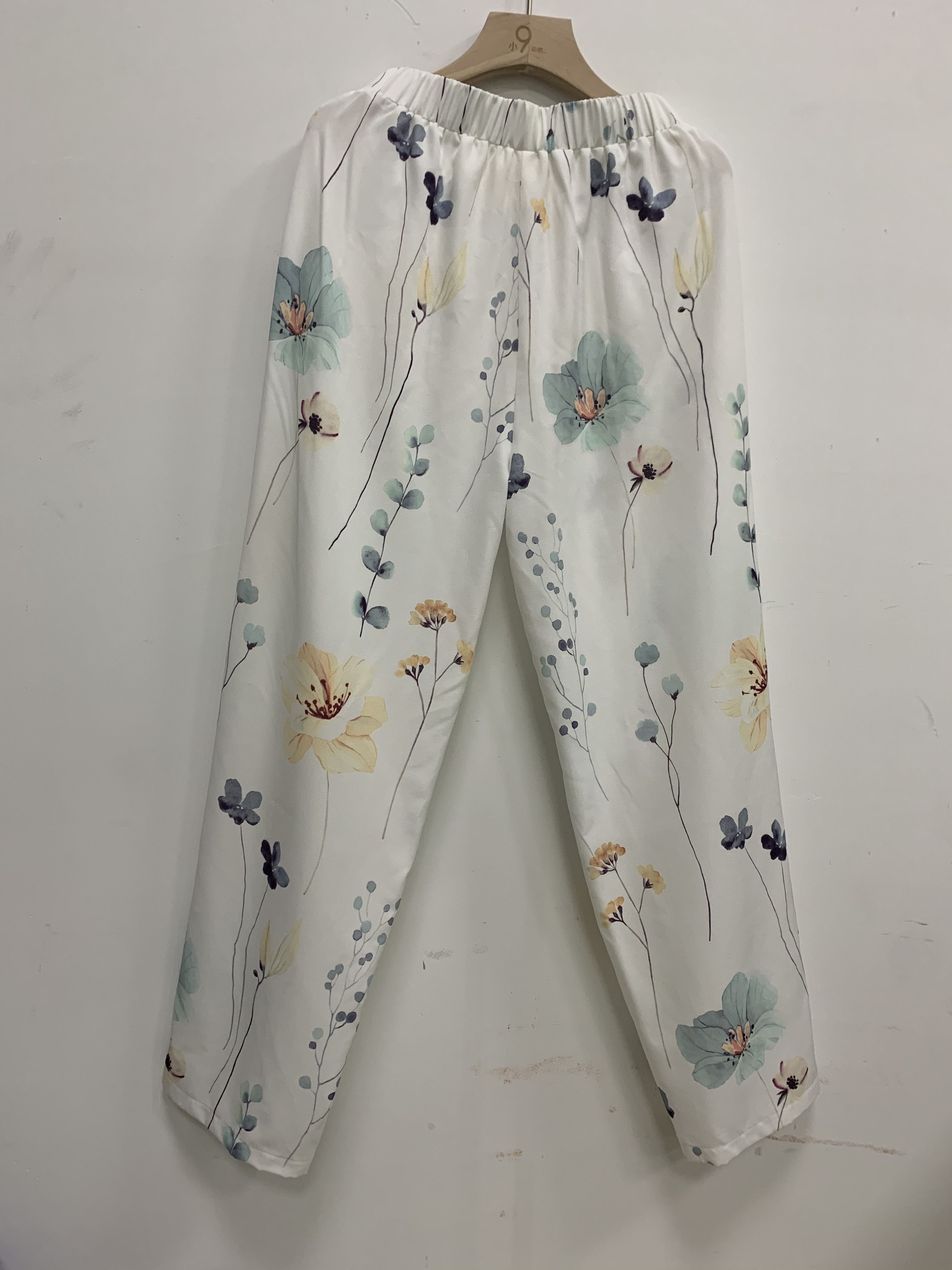 Random Floral Print Wide Leg Pants Casual Loose Tie Waist - Temu