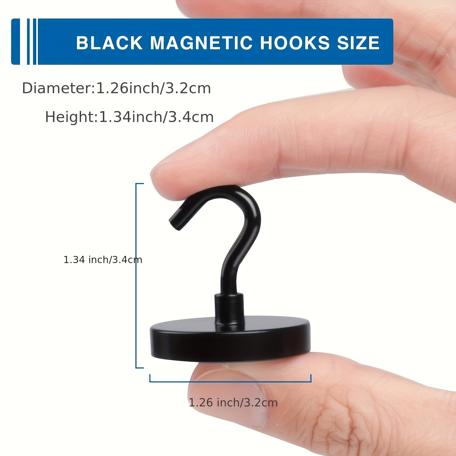 Black Magnetic Hook Heavy Duty Strong Neodymium Magnetic - Temu Canada