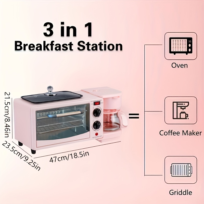 This 3-In-1 Breakfast Station Is A Toaster, Griddle And Coffee