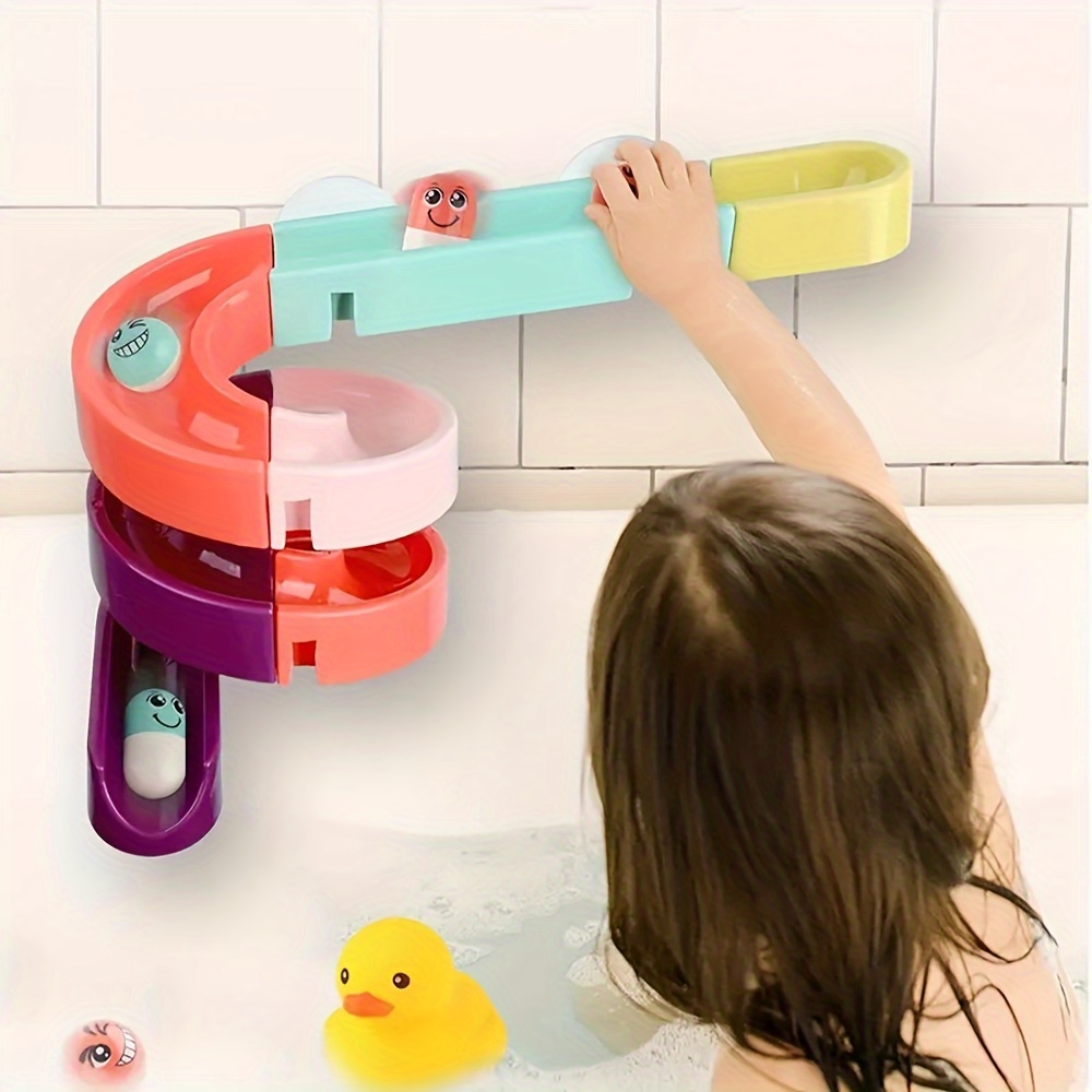 Bath Toy For Toddler Water Slide Roller Ball Track Toys Wall - Temu