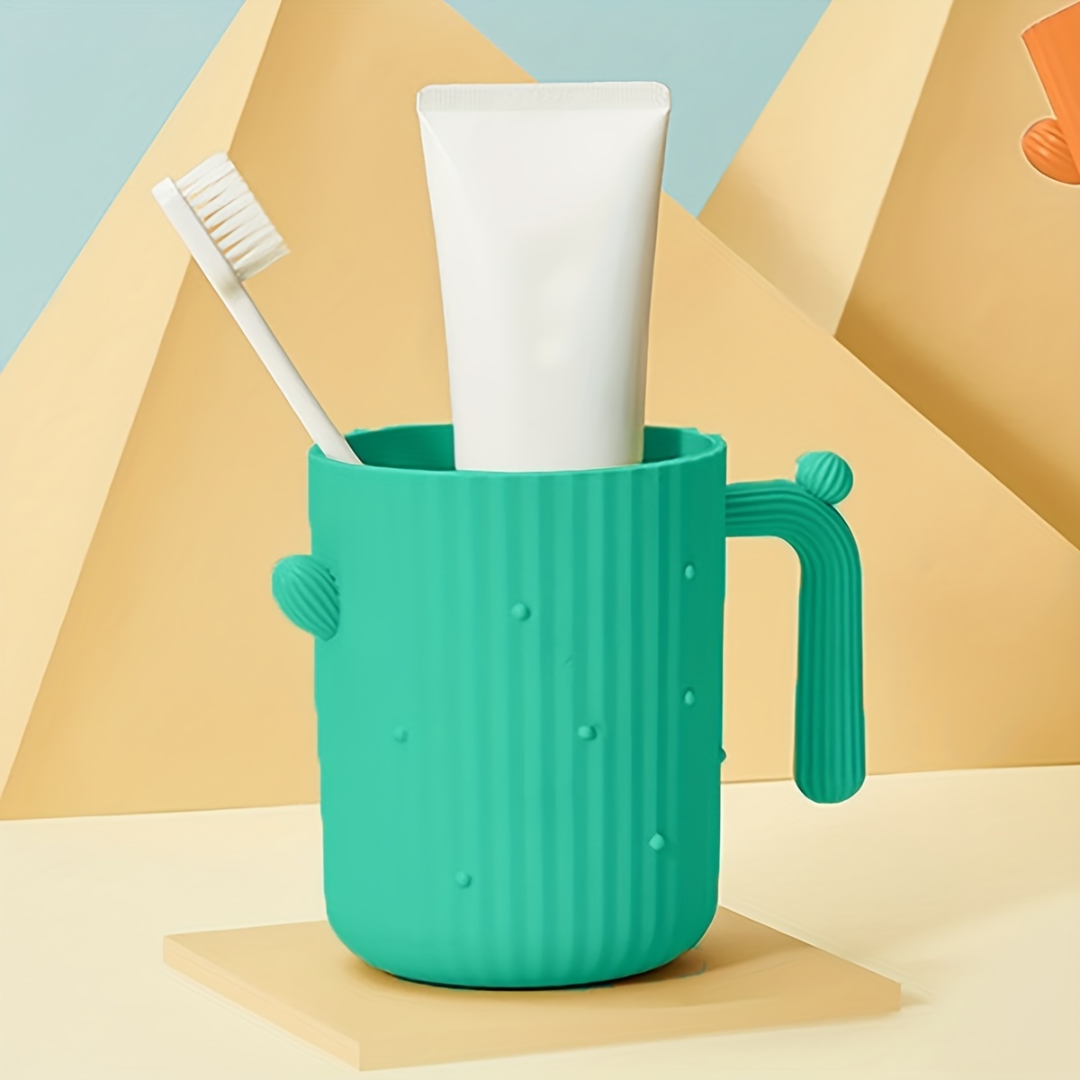 Cactus Mouthwash Cup Bathroom Tumbler Gargling Toothbrushing Solid Unique Decor