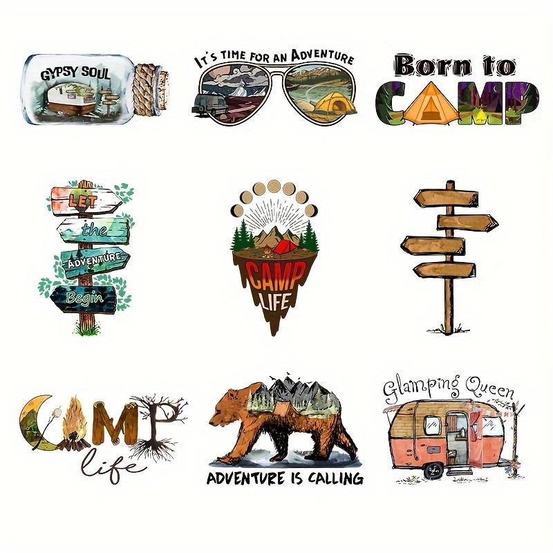 Camping Life Patches For Clothing Diy A-level Washable Iron-on Transfer  Fashion Men's Dty Heat Transfer Sticker Applique - Temu