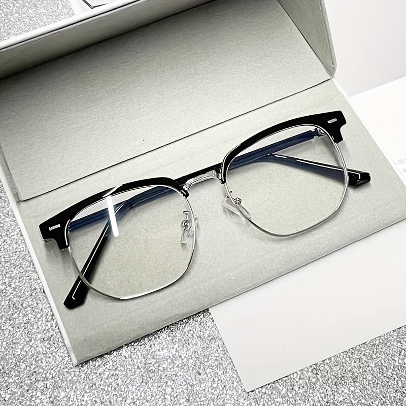Image of Vintage Half- Eyeglasses For Fashionable Men, Suitable For Mobile Phones And Computers. Classic And For Eye Protection And Decoration, Suitable For Men And Women.,christmas Gifts