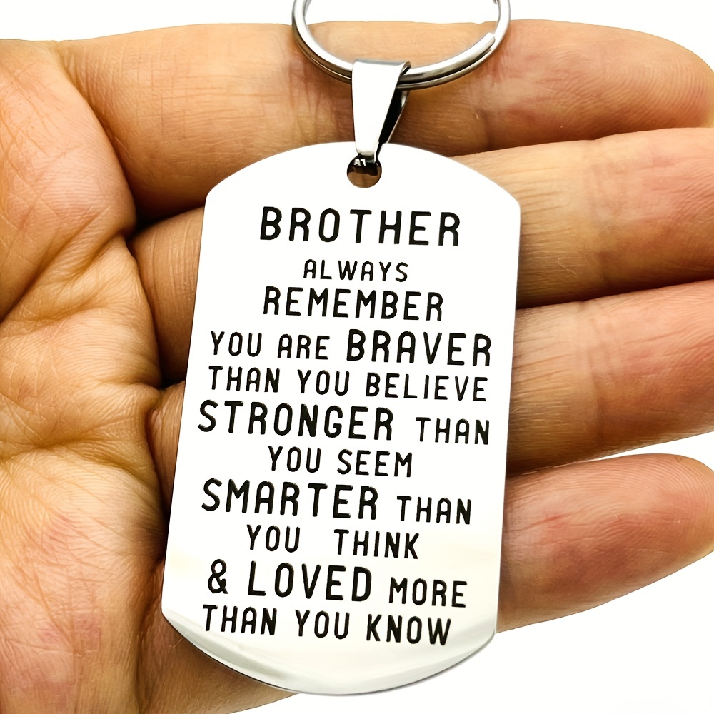 Funny Sister and Brother Keychain Birthday Gift for Sister From