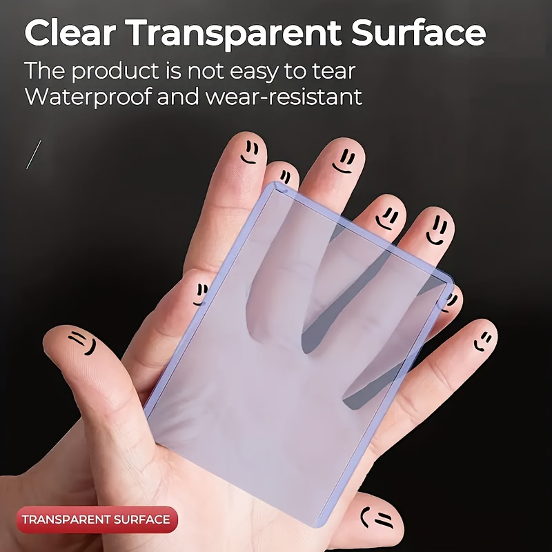 25pcs/pack Protectores Tarjetas Plástico Duro Transparente - Temu