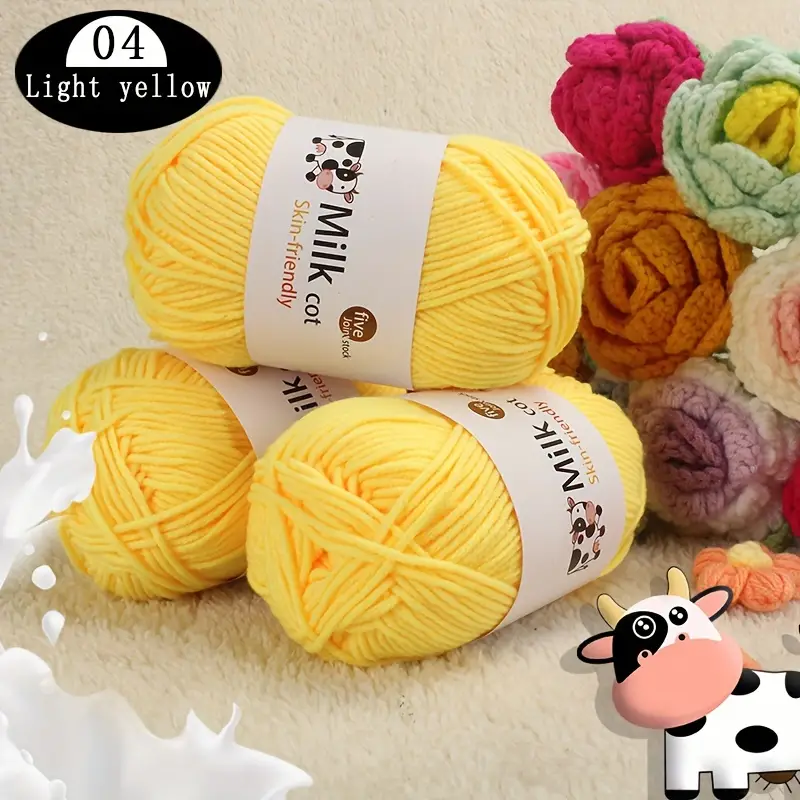  3 Pack Beginners Crochet Yarn, Orange Cotton Yarn for