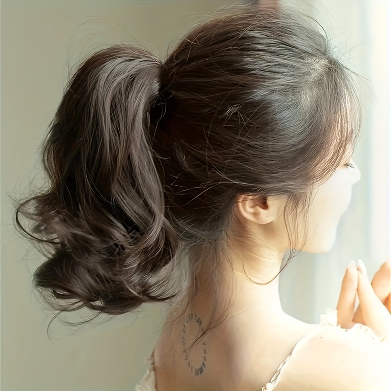 Curly Wavy Ponytail Extensions Natural Looking Daily Use