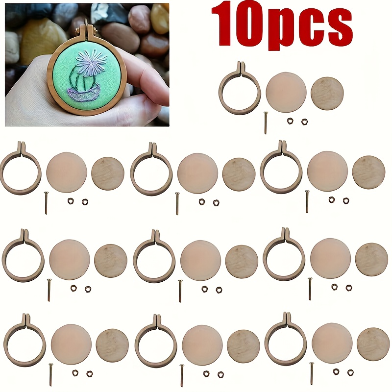 Mini Embroidery Hoops Ring Wooden Hand Crafts Cross Stitch - Temu