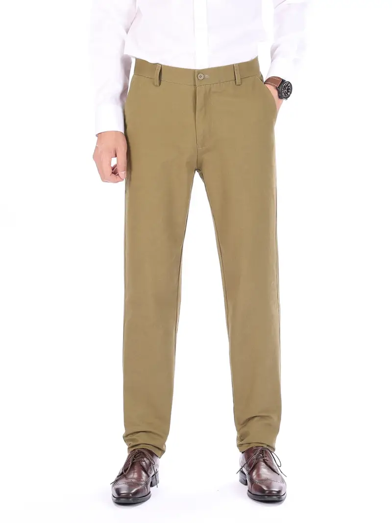 Men's Solid Dress Pants Oversized Fashion Casual Pants - Temu