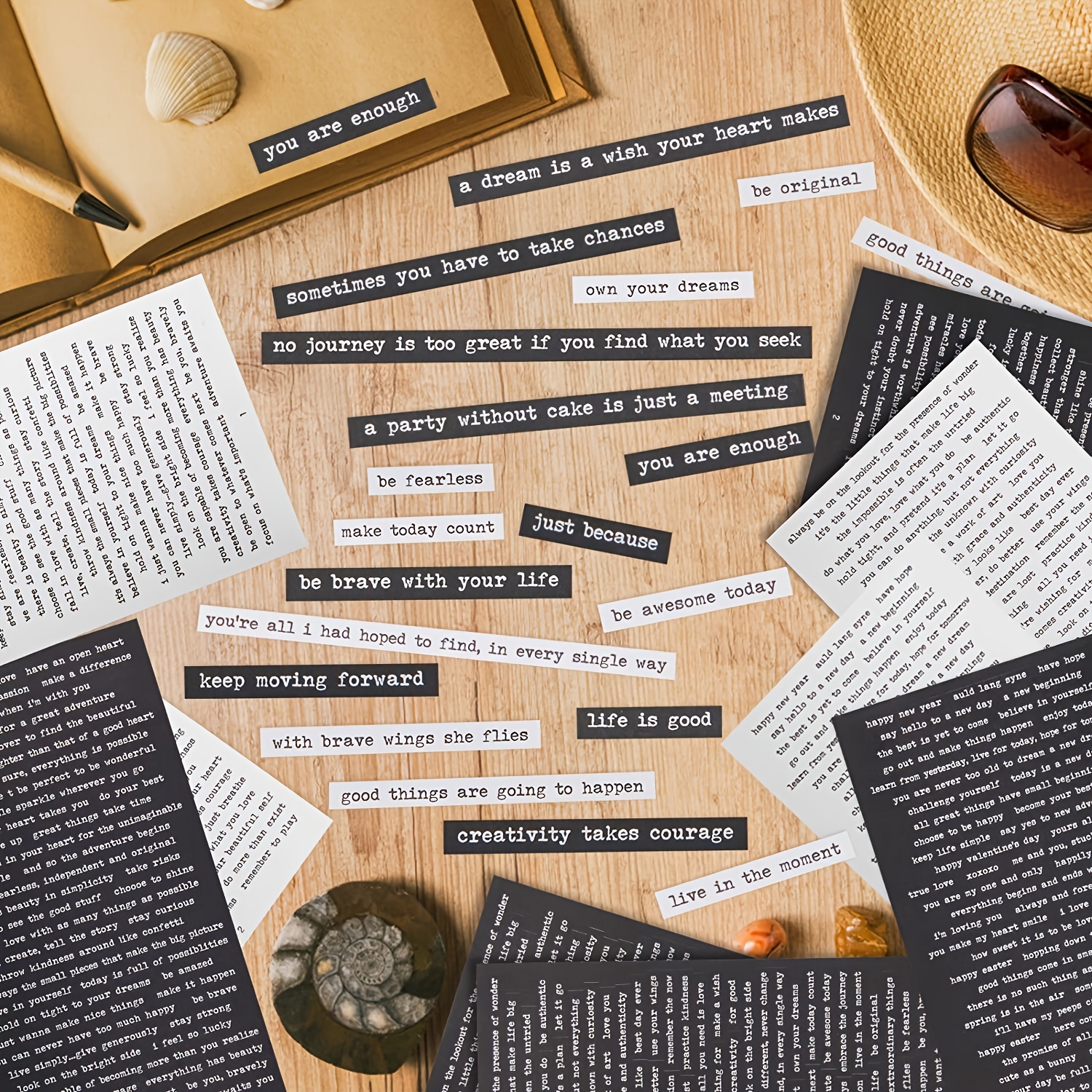 Quote Phrase Word Stickers For Scrapbooking Vintage - Temu