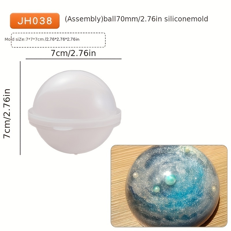 Resin Moulds Sphere Moulds,5pcs Ball Orb Silicone Mold, Diy Round Sphere  Silicone Resin Molds Epoxy Resin Kit