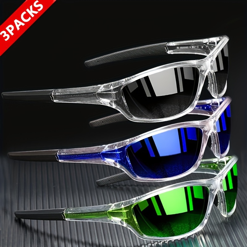 3pcs Polarized Glasses, Perfect For Outdoor Sports, Biking, Cycling,  Running, Fishing & Hunting