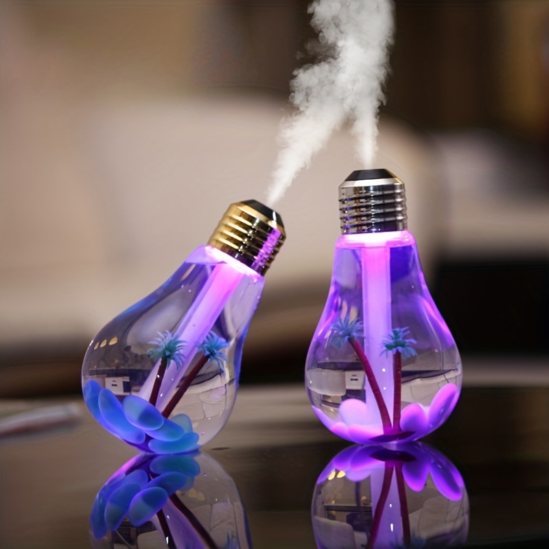 Mini humidificador de bola de cristal con luz nocturna colorida