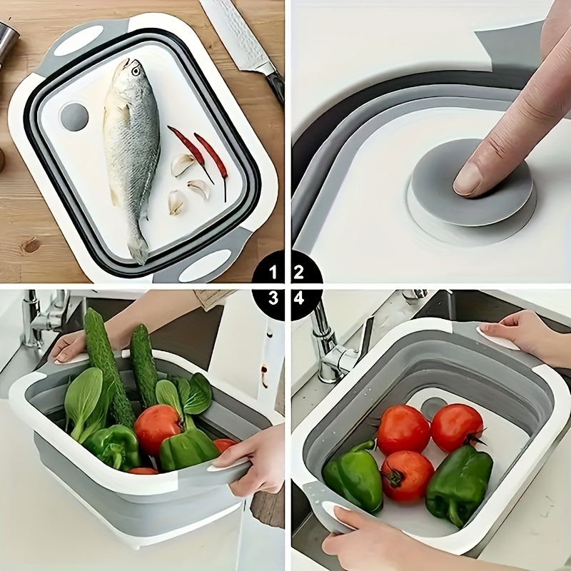 Tabla De Picar Plegable Y Escurridor Multifuncional Cocina 