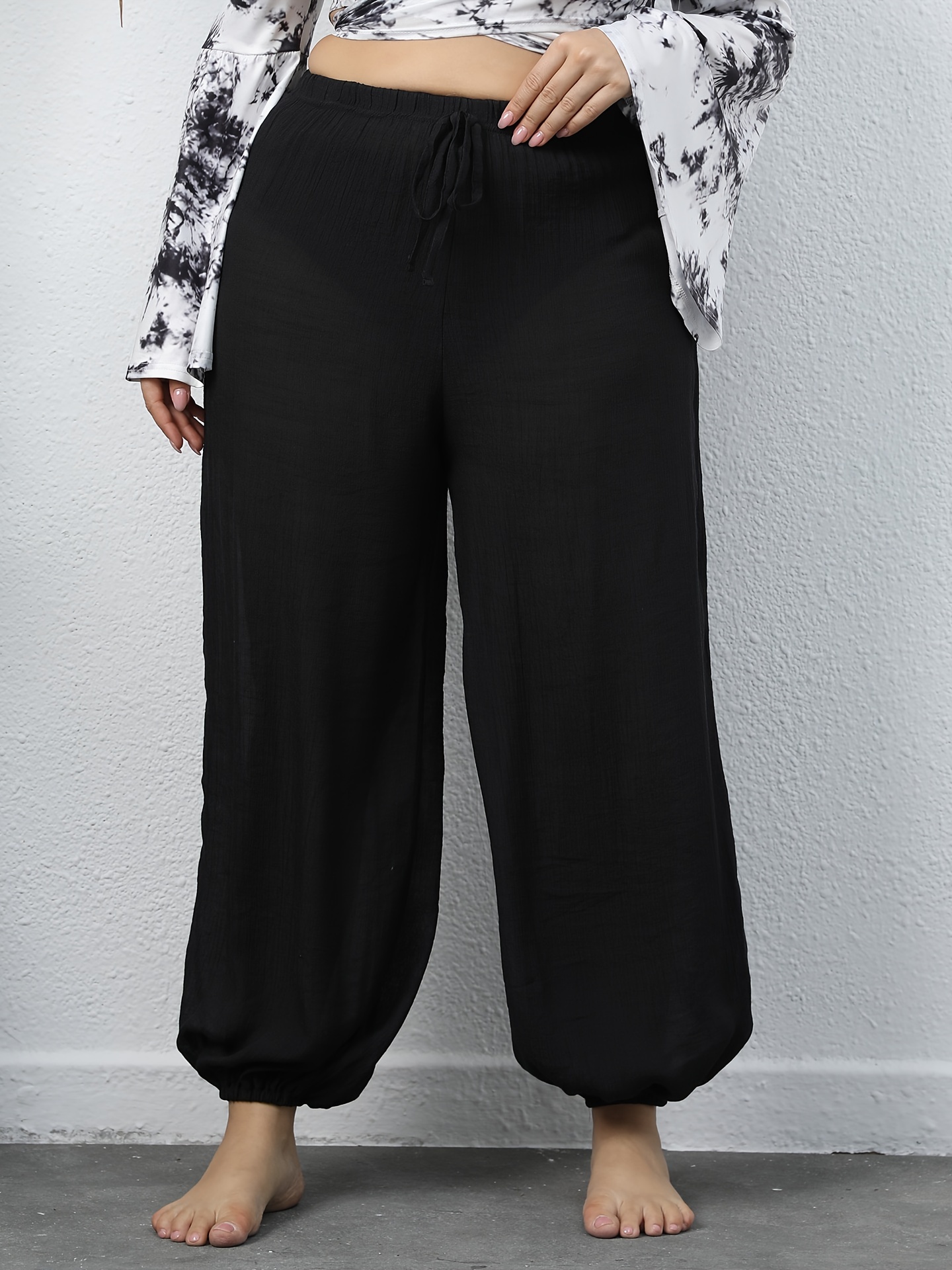 Plus Size Flowy Stretchy Wide Leg Palazzo Pants – Stretch Is Comfort