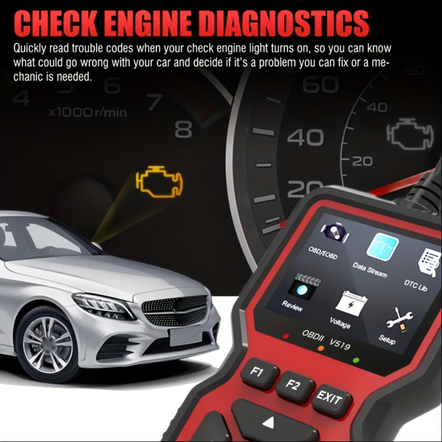 Acheter Scanner OBD2, lecteur de Code et outils d'analyse, outil de  Diagnostic de moteur de voiture pour toutes les voitures avec protocole  OBDII