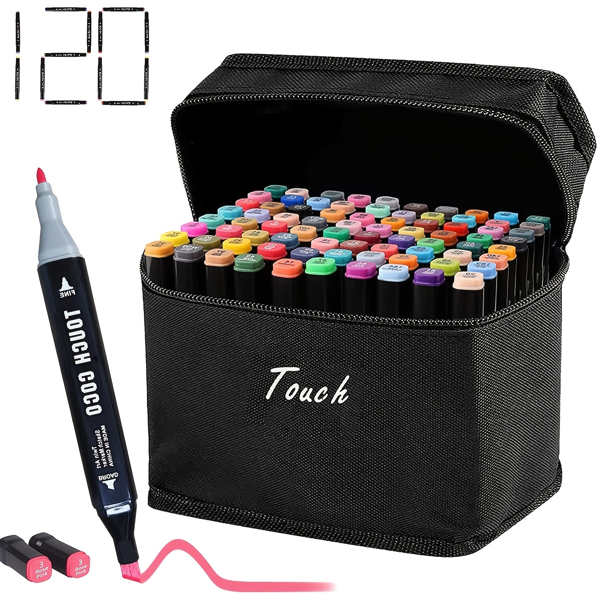 48pcs Touch Dual-head 48-color Marker Pens Set For Students' Drawing, Hard  Nib, Oil Based, Artistic Use