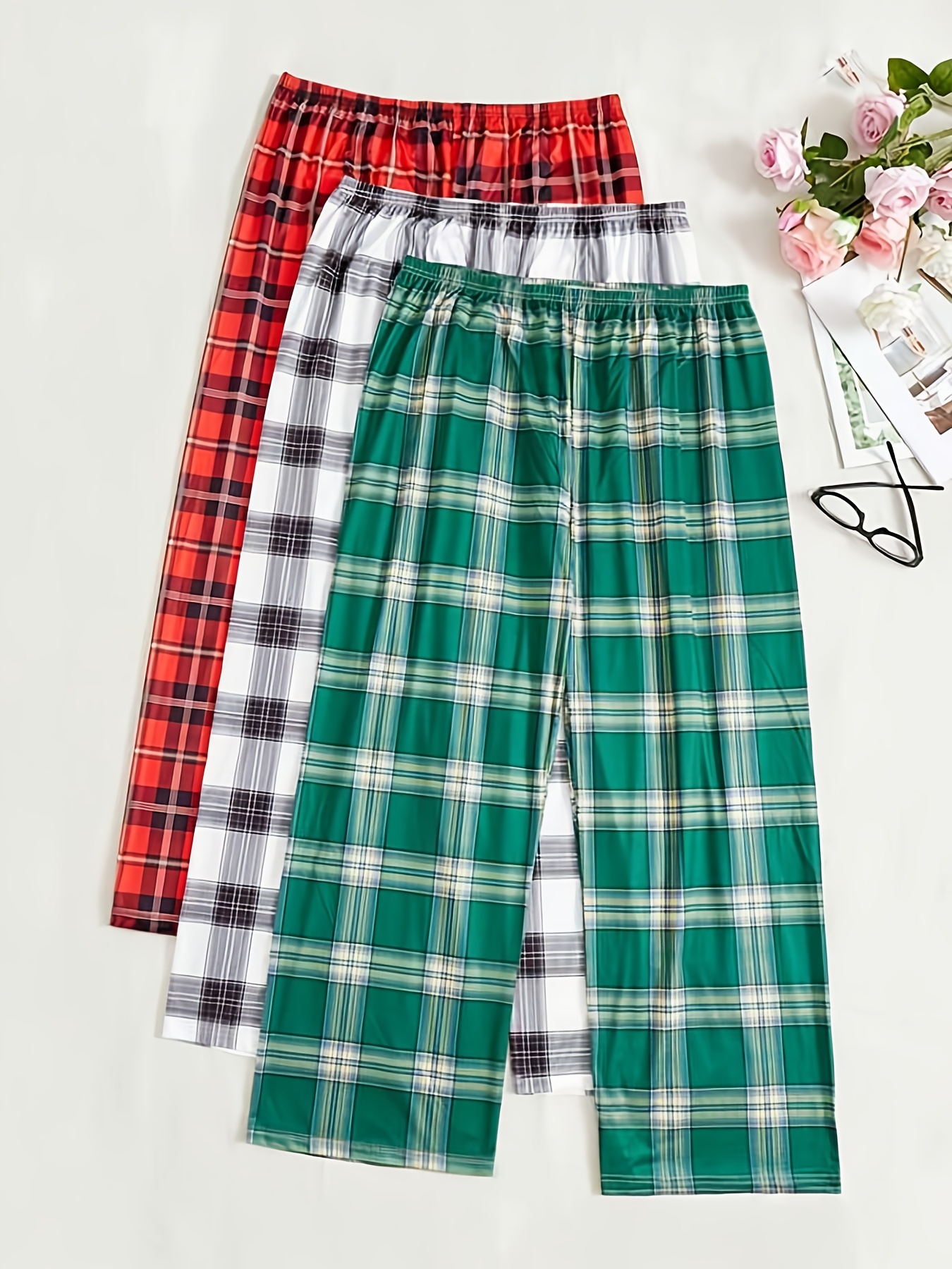 Red Plaid Flannel PJ Pants for Adults -  Canada