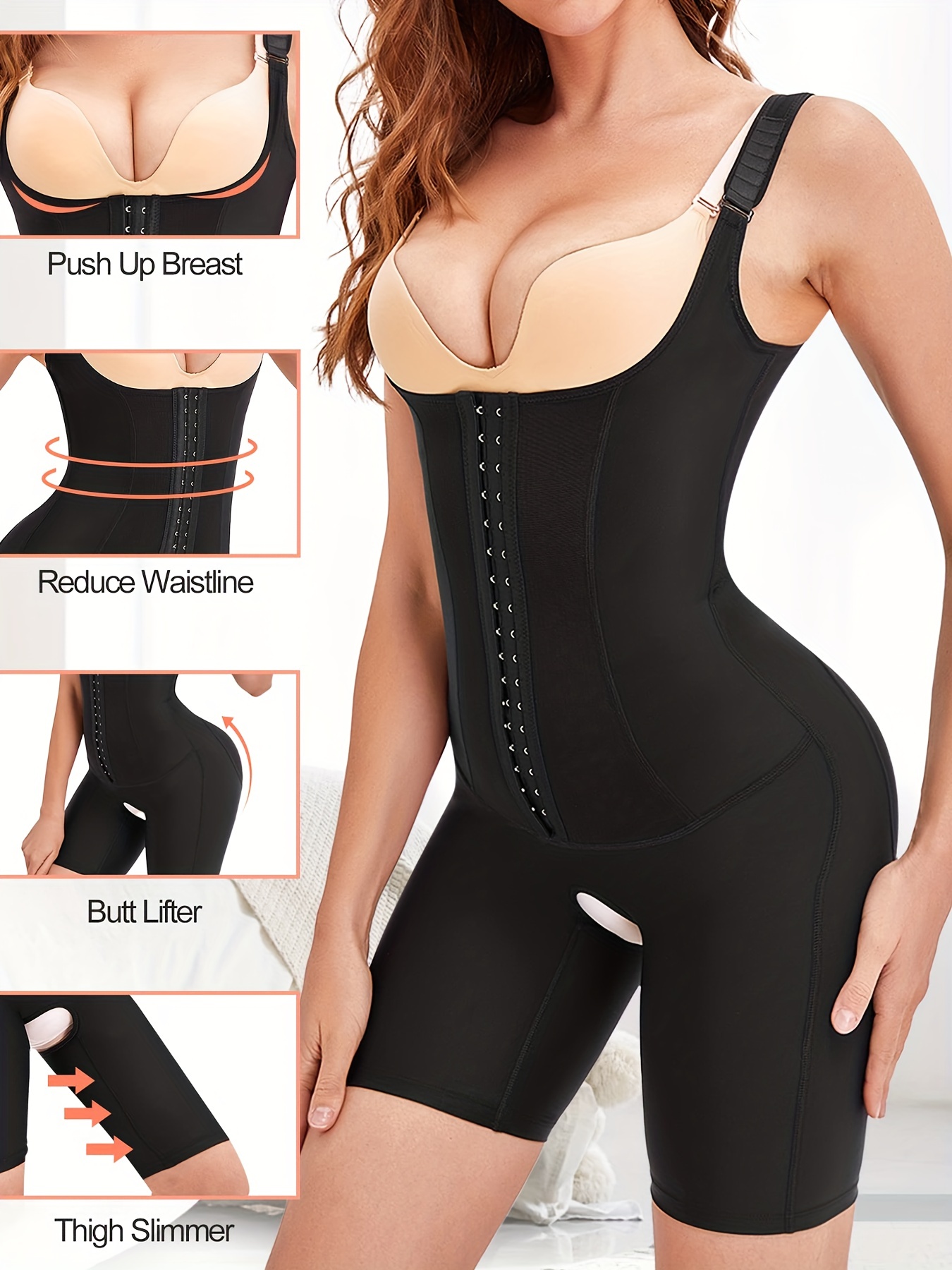 Womens Shapewear Full Body Slimming Shaper Bodysuit Breast Lift