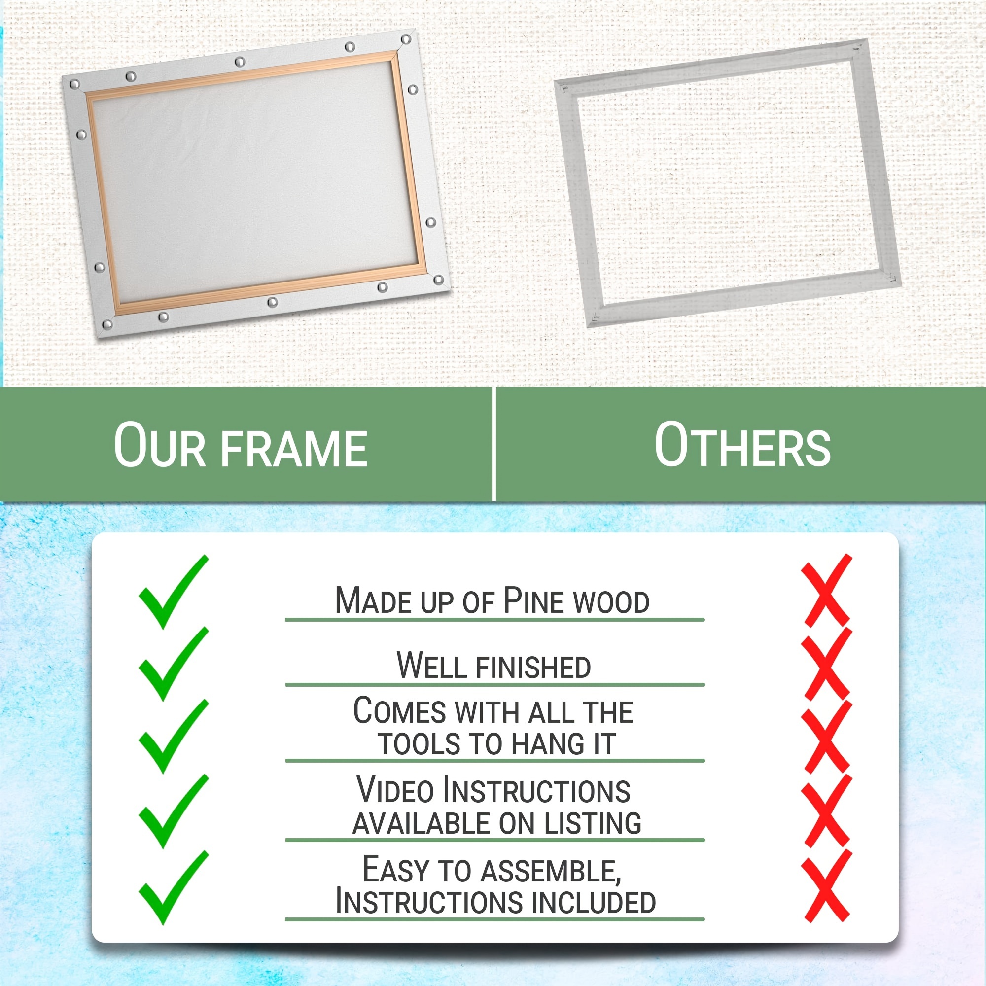 Diy Artificial Diamond Painting Wooden Photo Frame Oil - Temu