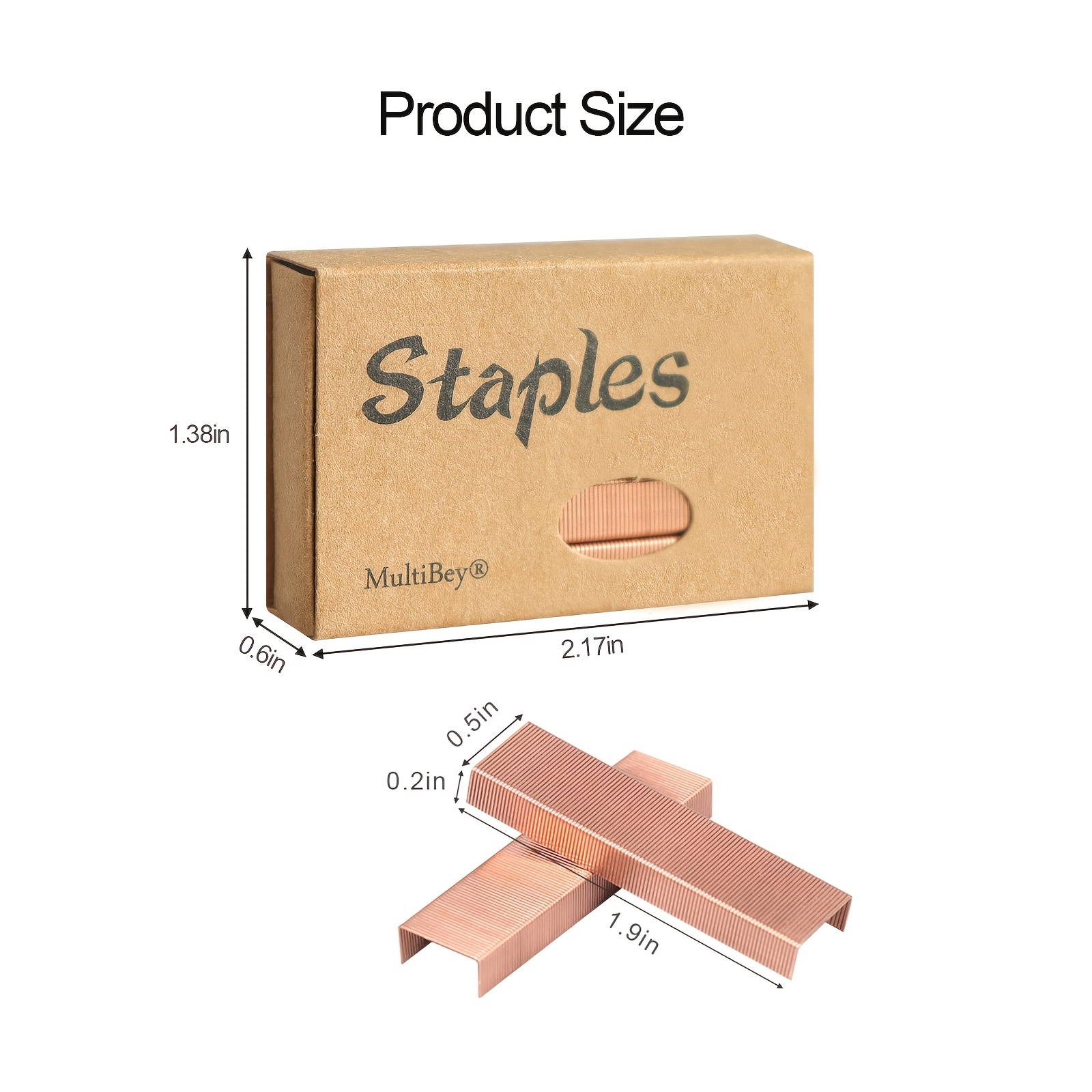 1/2/5 Pieces Office Supplies Staples, Rose Gold Staples, Metal