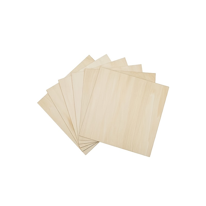 15 Pack Wood Sheets, Balsa Wood Thin Craft Wood Board for House Aircraft  Ship Boat Arts and Crafts, School Projects, Wooden DIY Ornaments 