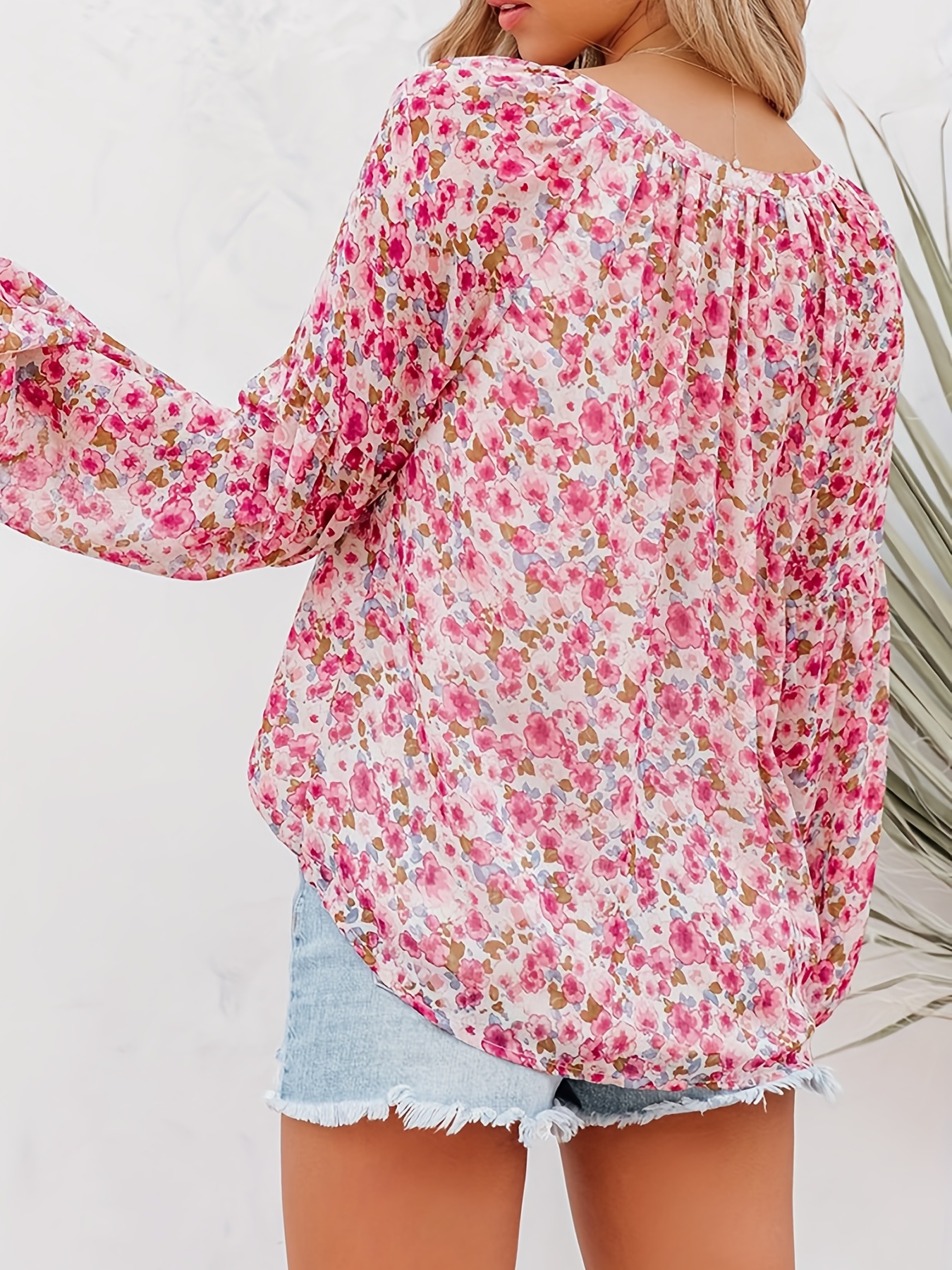 Boho Spring Pink Blouse