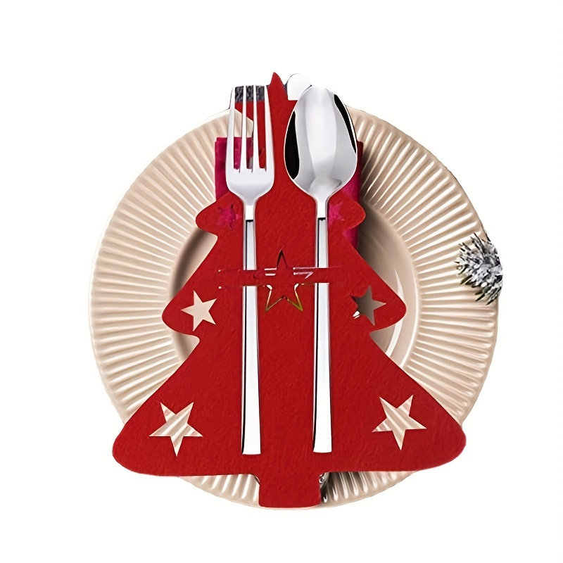2pcs Christmas Tree Felt Placemats Red Green Classic Matching