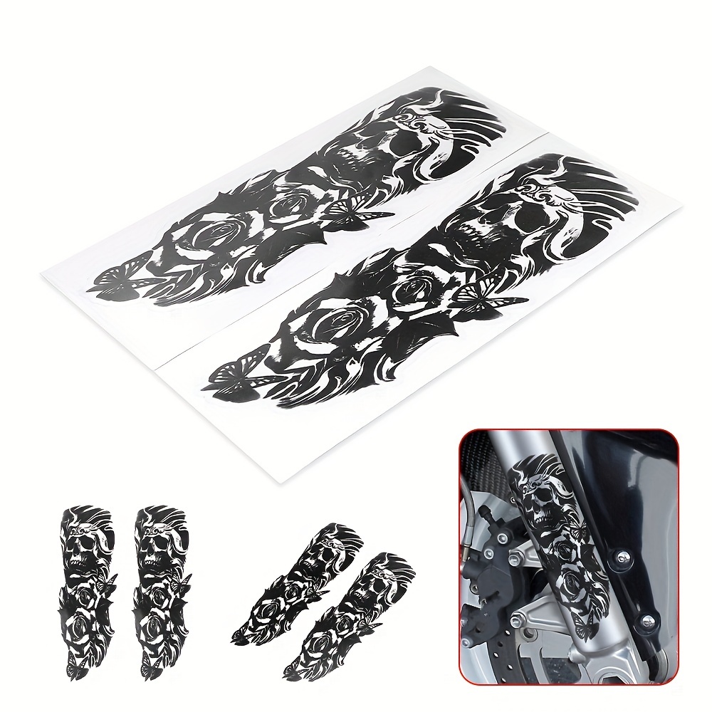 Motorcycle Front Fork Skull Decals Graphic Stickers - Temu Canada