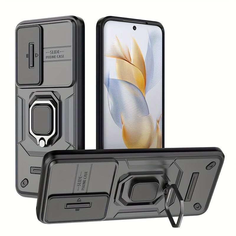 Para Honor X8 Diseño de cámara deslizante TPU + PC Funda para teléfono (Oro)