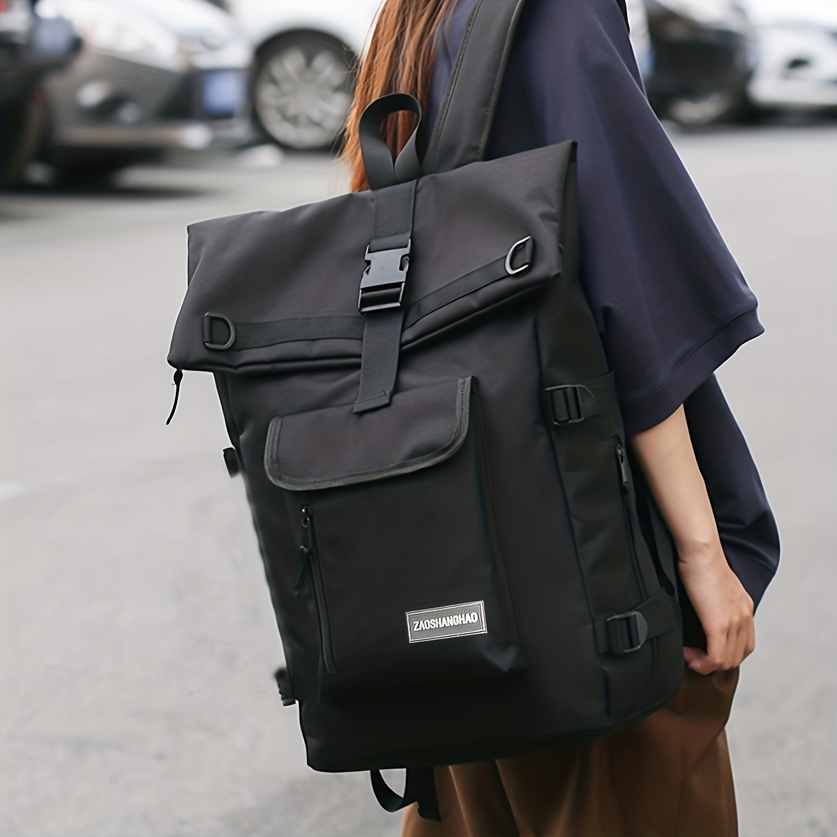  Kteubro Flower Print Nylon Backpack, Large Capacity Laptop Bag  With Adjustable Strap For Work & Travel : Electronics
