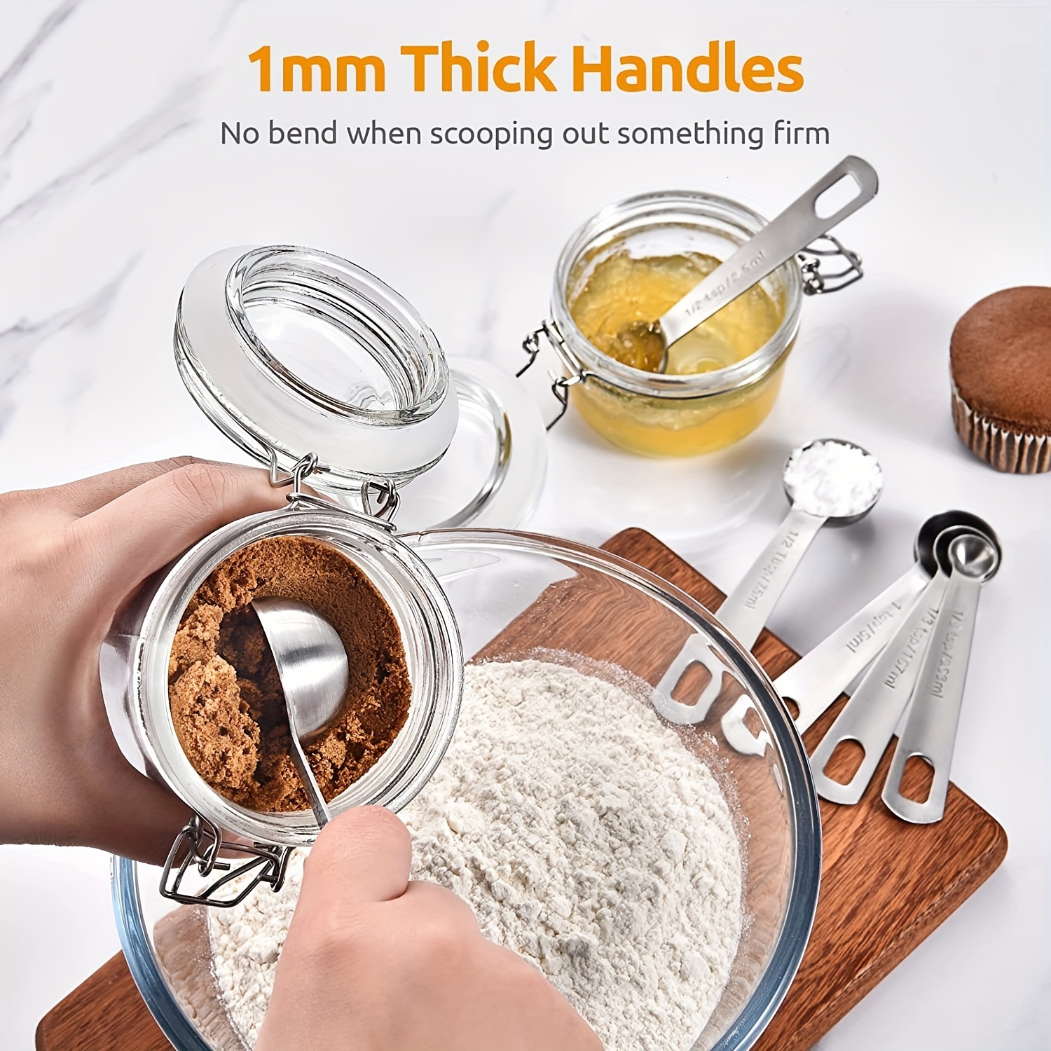 Measuring Spoon Set with 6-1/4 Long Handles