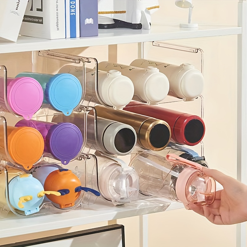 Water Bottle Organizer Stackable Plastic Water Bottle - Temu