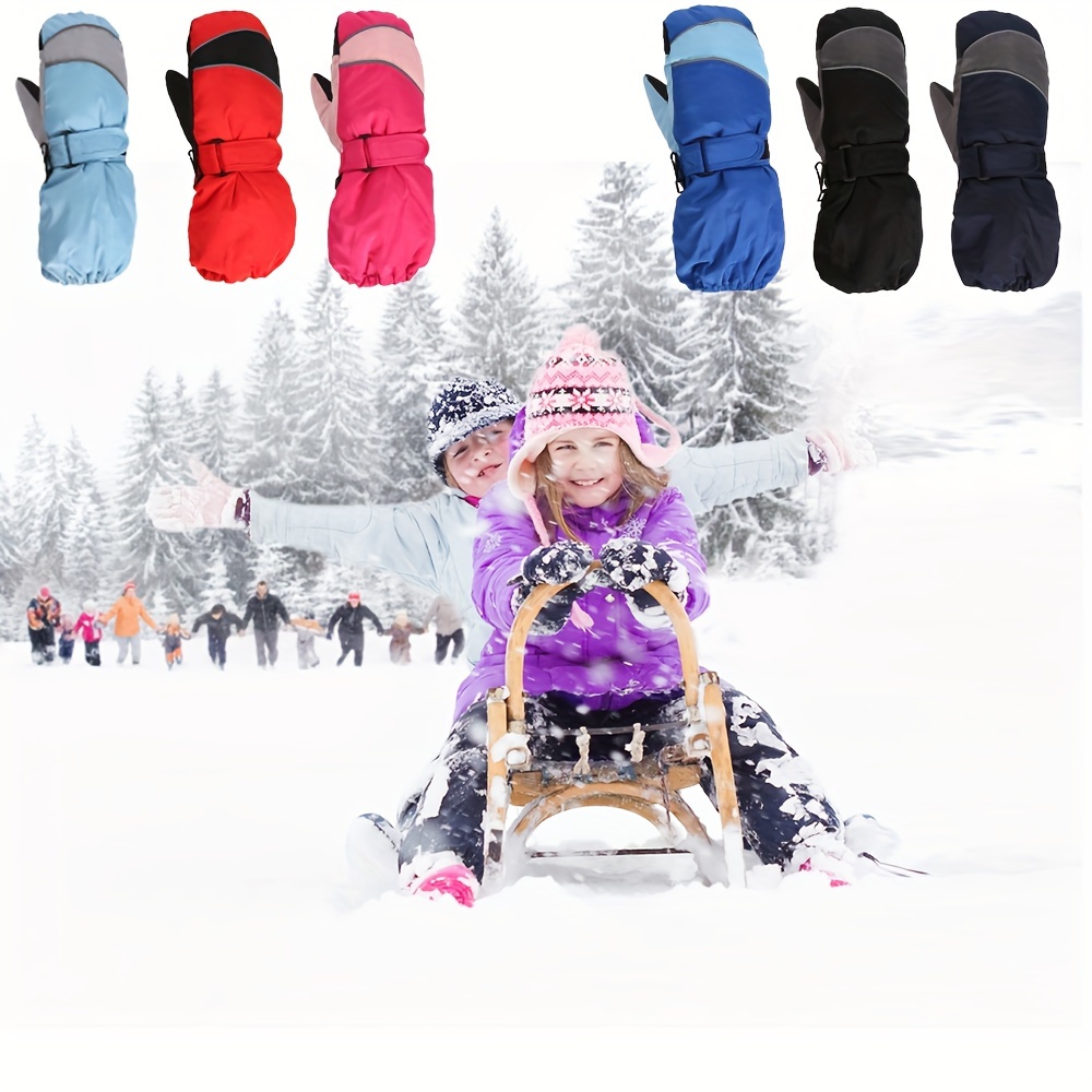 1 Par Guantes Nieve Invierno Niños Guantes Esquí - Temu