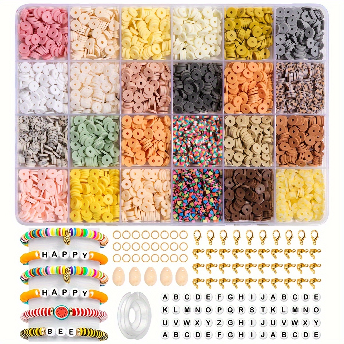 24 Colors Polymer Clay Beads For Jewelry Making - Temu